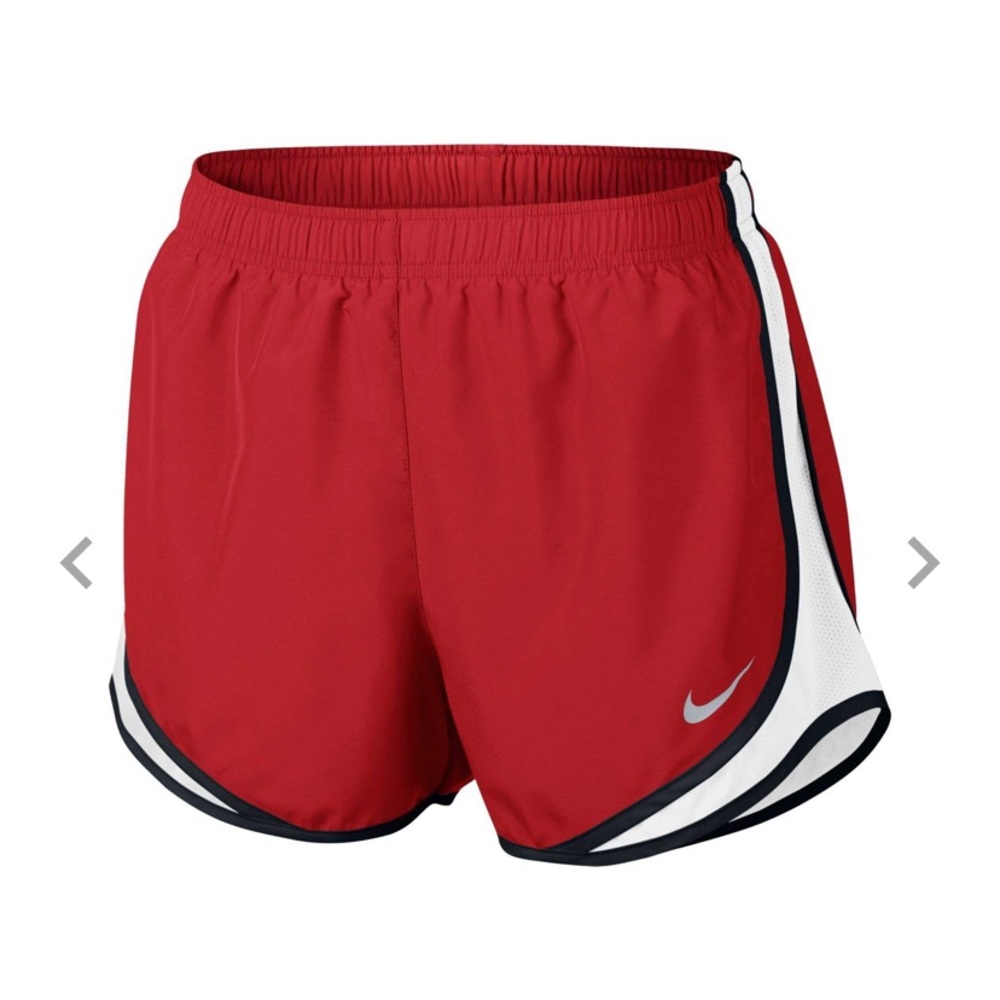 red nike shorts